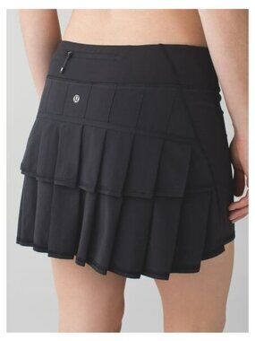 LULULEMON Run Pace Setter Skirt Skort Tall Size 6 Black
